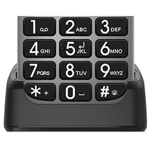 EVOLVEO EasyPhone FL, telefon mobil pentru seniori cu suport de incarcare, argintiu EP-801-FLS