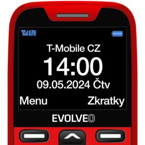 EVOLVEO EasyPhone XR, telefon mobil pentru seniori cu suport de incarcare, rosu EP-601-XR-RD