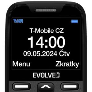 EVOLVEO EasyPhone XR, telefon mobil pentru seniori cu suport de incarcare, negru EP-601-XR-BK