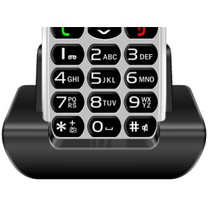 EVOLVEO EasyPhone, telefon mobil pentru seniori cu suport de incarcare, alb EP-501-WH