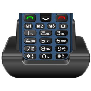 EVOLVEO EasyPhone XR, telefon mobil pentru seniori cu suport de incarcare, albastru EP-601-XR-BL