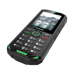 EVOLVEO StrongPhone X5, telefon Dual SIM rezistent la apă, negru-verde SGP-X5-GR