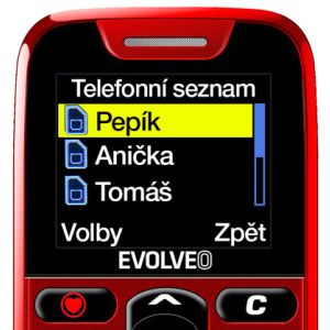 EVOLVEO EasyPhone, telefon mobil pentru seniori cu suport de incarcare, rosu EP-501-RD