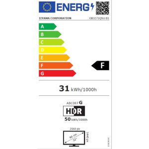iiyama G-Master/GB3271QSU/31.5"/IPS/QHD/165Hz/1ms/Negru/3R GB3271QSU-B1