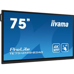 75 inchi iiyama TE7512MIS-B3AG: IPS, 4K, 40P, USB-C TE7512MIS-B3AG