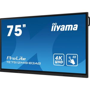 75 inchi iiyama TE7512MIS-B3AG: IPS, 4K, 40P, USB-C TE7512MIS-B3AG