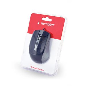 Gembird MUS-4B-01-GB/Călătorie/Optic/1200 DPI/USB cu fir/Negru-argintiu MUS-4B-01-GB