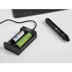 AVACOM ALF-2 - încărcător USB pentru baterii Li-Ion 18650, Ni-MH AA, AAA NASP-ALF2-LED