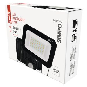 REFLECTOR LED EMOS SIMPO 30W, 3000Lm, 4000K, PIR 1531233300