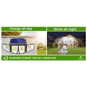 Lumină LED solară de exterior cu senzor de mișcare VIKING S180 S180