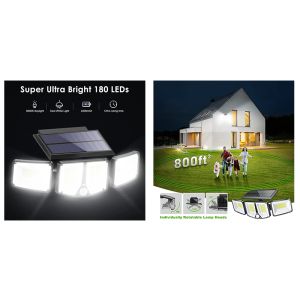 Lumină LED solară de exterior cu senzor de mișcare VIKING S180 S180