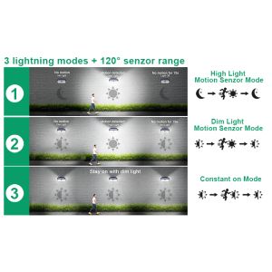 Lumină LED solară de exterior cu senzor de mișcare VIKING S282 S282