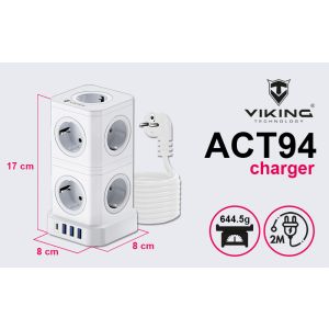 Adaptor de retea Viking ACT94, hub extensibil, pana la 14 iesiri VACT94