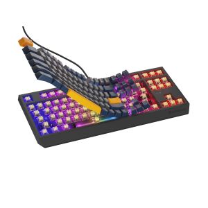 Tastatură pentru jocuri GENESIS THOR 230/TKL/RGB/Outemu Panda/USB cu fir/dispoziție SUA/Naval Blue Negative NKG-2164