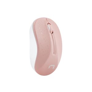 Mouse optic Natec TOUCAN/1600 DPI/Călătorie/Optic/1600 DPI/USB fără fir/Alb-roz NMY-1652