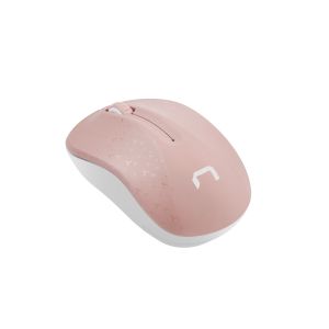 Mouse optic Natec TOUCAN/1600 DPI/Călătorie/Optic/1600 DPI/USB fără fir/Alb-roz NMY-1652