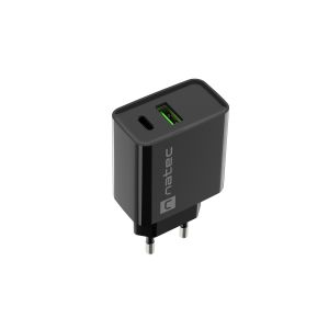 Incarcator universal Natec RIBERA 20W 1X USB-A + 1X USB-C, negru NUC-2062