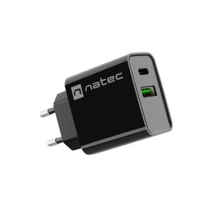 Incarcator universal Natec RIBERA 20W 1X USB-A + 1X USB-C, negru NUC-2062