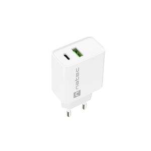 Incarcator universal Natec RIBERA 20W 1X USB-A + 1X USB-C, alb NUC-2061