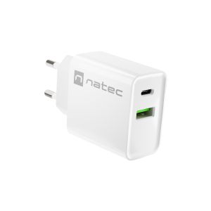 Incarcator universal Natec RIBERA 20W 1X USB-A + 1X USB-C, alb NUC-2061