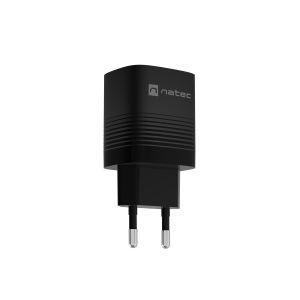 Încărcător universal USB Natec RIBERA GaN 30 W, 1X USB-A, 1X USB-C, negru NUC-2141