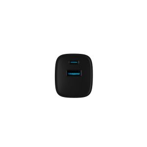 Încărcător universal USB Natec RIBERA GaN 30 W, 1X USB-A, 1X USB-C, negru NUC-2141