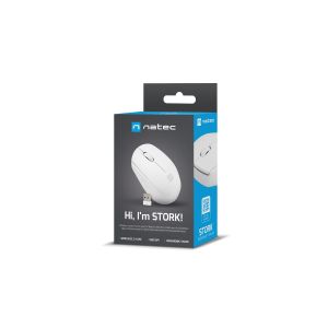 Mouse Natec STORK/Office/Optic/1600 DPI/USB fără fir/Alb NMY-2188