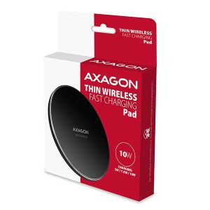 AXAGON WDC-P10T, încărcător rapid fără fir subțire, Qi 5/7.5/10W, micro USB WDC-P10T