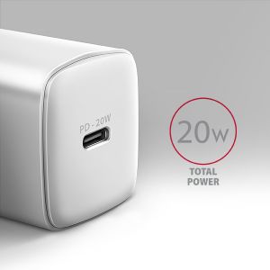 AXAGON ACU-PD20W, încărcător de rețea 20W, 1x port USB-C, PD3.0/PPS/QC4+/AFC/Apple, alb ACU-PD20W