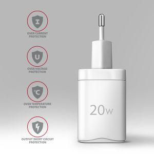 AXAGON ACU-PD20W, încărcător de rețea 20W, 1x port USB-C, PD3.0/PPS/QC4+/AFC/Apple, alb ACU-PD20W