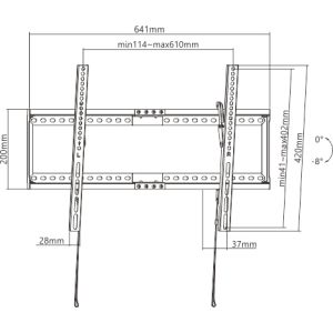 Suport Brateck LP72-46T pentru TV 37"-80" 75kg perete reglabil BRLP7246T