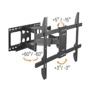 Suport extensibil Brateck LPA69-466 pentru TV 37"-80" 60kg perete reglabil Heavy Duty BRLPA69466