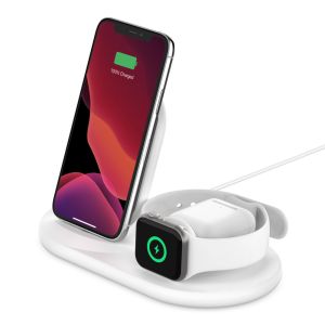 Suport de încărcare BELKIN Qi 3in1, alb (iPhone, Apple Watch, AirPods) WIZ001vfWH