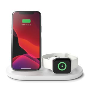 Suport de încărcare BELKIN Qi 3in1, alb (iPhone, Apple Watch, AirPods) WIZ001vfWH