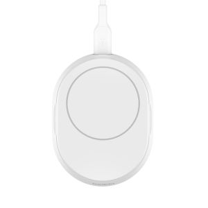 Belkin Pro Convertible Qi2, suport de 15 W, alb WIA008btWH