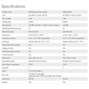 Mikrotik RouterBOARD RB1100x4, RB1100AHx4, 1GB RAM, 4x 1,4 GHz, RouterOS L6 RB1100AHX4