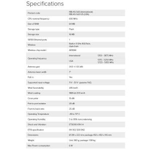 MikroTik RBLHG-5nD-3 Unitate de exterior 802.11an 24,5 dBi LHG 5 (pachet de 3) RBLHG5kit