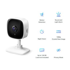 Tapo C100 FullHD 1080p Cameră Wi-Fi de securitate pentru acasă, micro SD, audio bidirecțional, detectarea mișcării Tapo C100