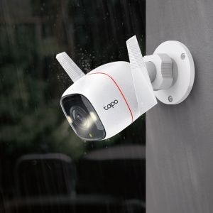 Tapo C320WS Cameră Wi-Fi de securitate 2K IP66 pentru exterior, microSD, audio bidirecțional, detectarea mișcării Tapo C320WS