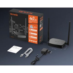 Router Tenda 4G05 Wi-Fi N300 4G/3G LTE, 2x WAN/LAN, 1x nanoSIM, IPv6, VPN, LTE Cat.4, aplicație CZ 75011974