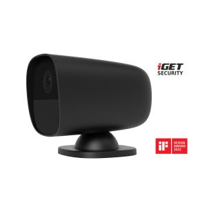 iGET SECURITY EP26 Black - Baterie WiFi Cameră FullHD, IP65, sunet, separat și pentru alarmă M5-4G CZ 75020686