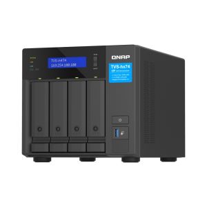 QNAP TVS-h474-PT-8G (2 nuclee 3,7 GHz, ZFS, 8 GB RAM, 4x SATA, 2x M.2 NVMe, 2x PCIe, 2x 2.5GbE, 1x HDMI) TVS-h474-PT-8G