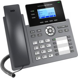 Telefon SIP Grandstream GRP2604P, ecran LCD de 2,48 inchi cu iluminare din spate, 6 conturi SIP, 10BLF ore, 2 porturi 1Gbit, PoE