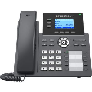 Telefon SIP Grandstream GRP2604P, ecran LCD de 2,48 inchi cu iluminare din spate, 6 conturi SIP, 10BLF ore, 2 porturi 1Gbit, PoE