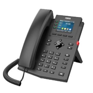 Telefon SIP Fanvil X303G, bar.disp. 2,4", 4SIP, dual Gbit, PoE X303G