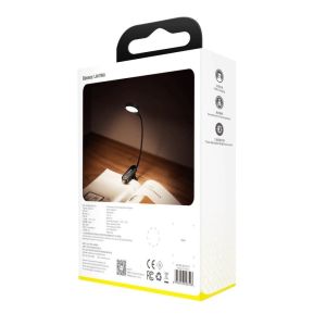 Lumină de lectură LED Baseus cu clemă 3W alb cald (4000K) 6953156223523