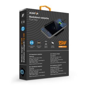 Încărcător wireless ALIGATOR Aligator Pure-Pad 15W, negru CHQ004