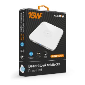 Încărcător wireless ALIGATOR Aligator Pure-Pad 15W, alb CHQ005