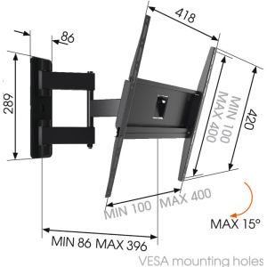 Brat LCD Vogel&#39;s MA3040, 32-55", 3 articulatii MA 3040