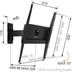 Braț universal Vogel&#39;s MA3030 pentru televizor 32-65" MA 3030